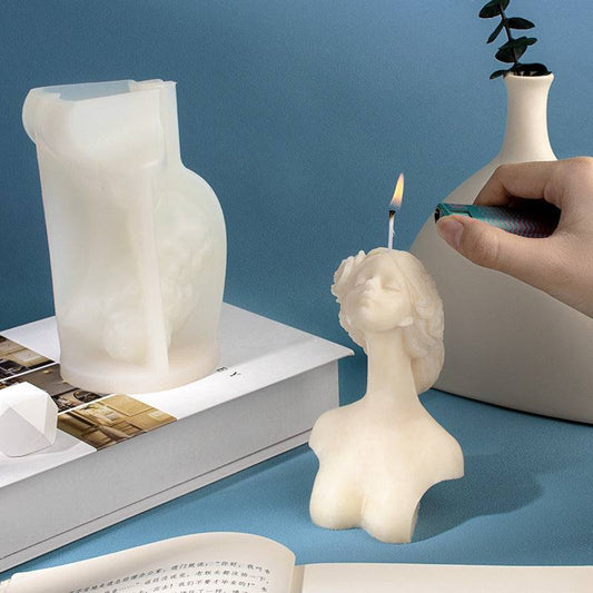 Craft Timeless Beauty: Stylish Retro Girl Portraits Candle Mould Candles Moulds