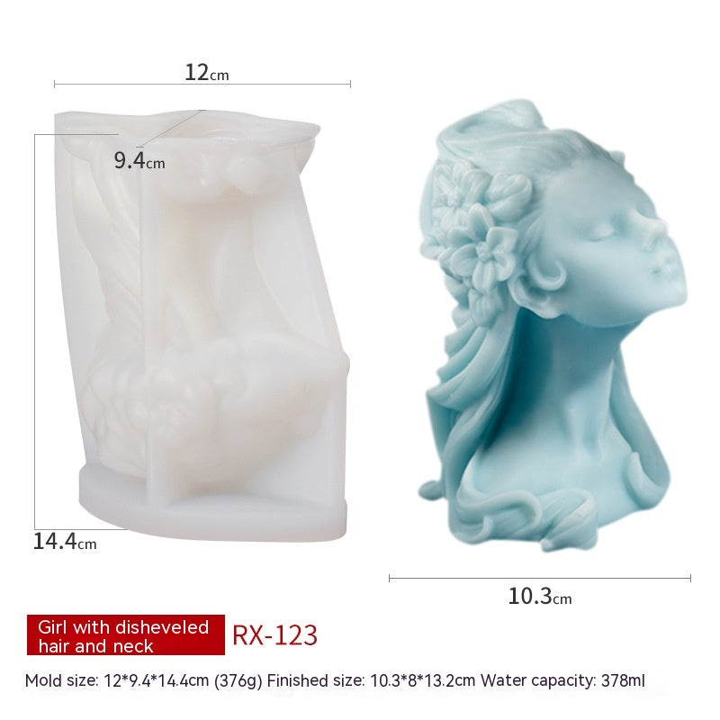 Craft Timeless Beauty: Stylish Retro Girl Portraits Candle Mould Candles Moulds