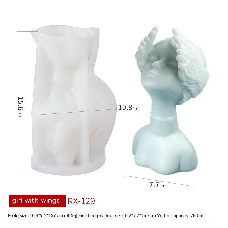 Craft Timeless Beauty: Stylish Retro Girl Portraits Candle Mould Candles Moulds