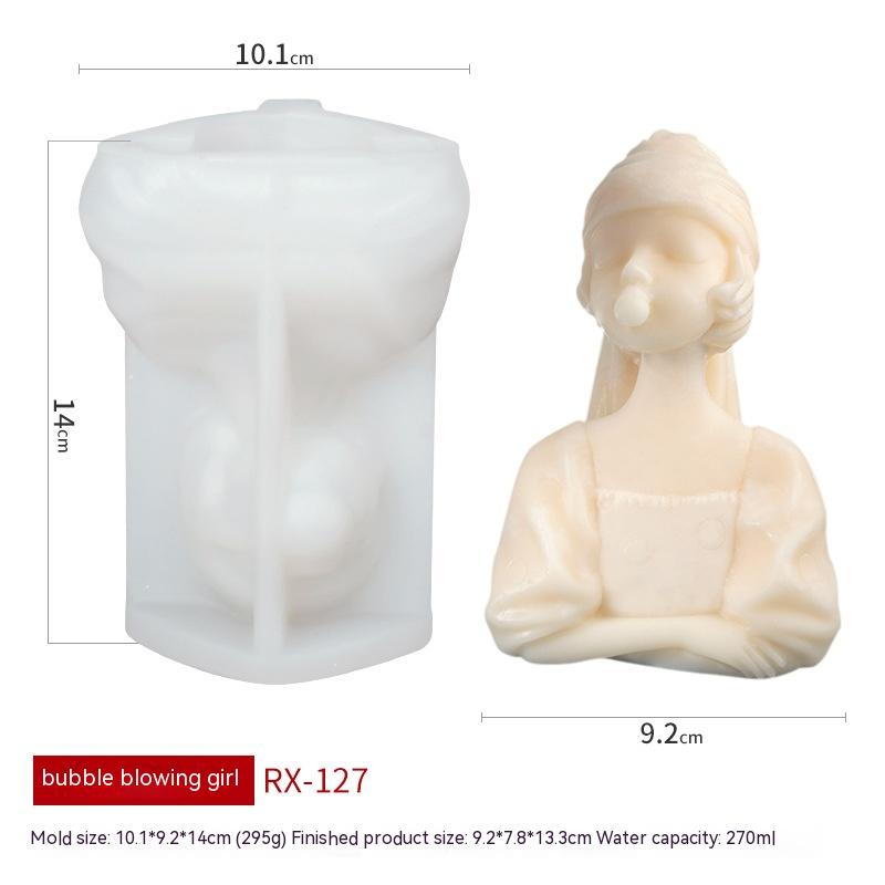 Craft Timeless Beauty: Stylish Retro Girl Portraits Candle Mould Candles Moulds