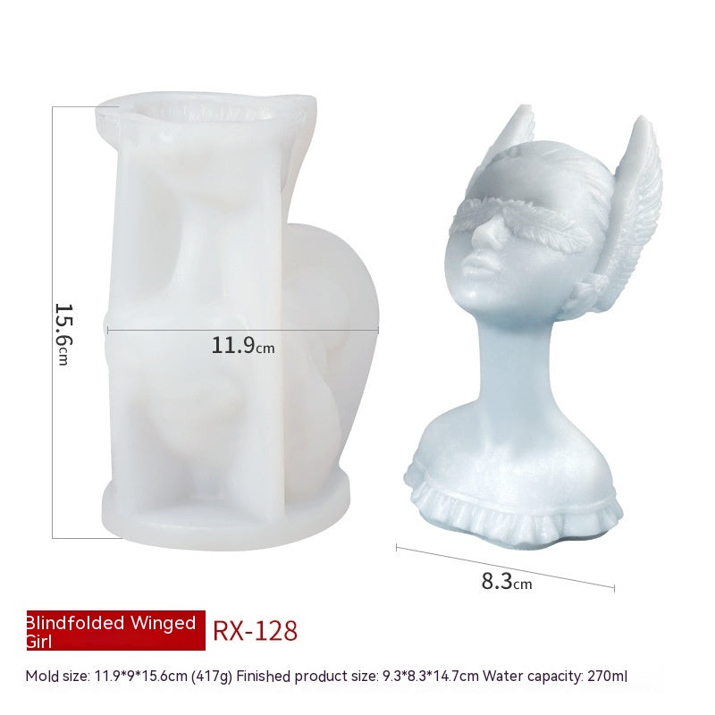 Craft Timeless Beauty: Stylish Retro Girl Portraits Candle Mould Candles Moulds