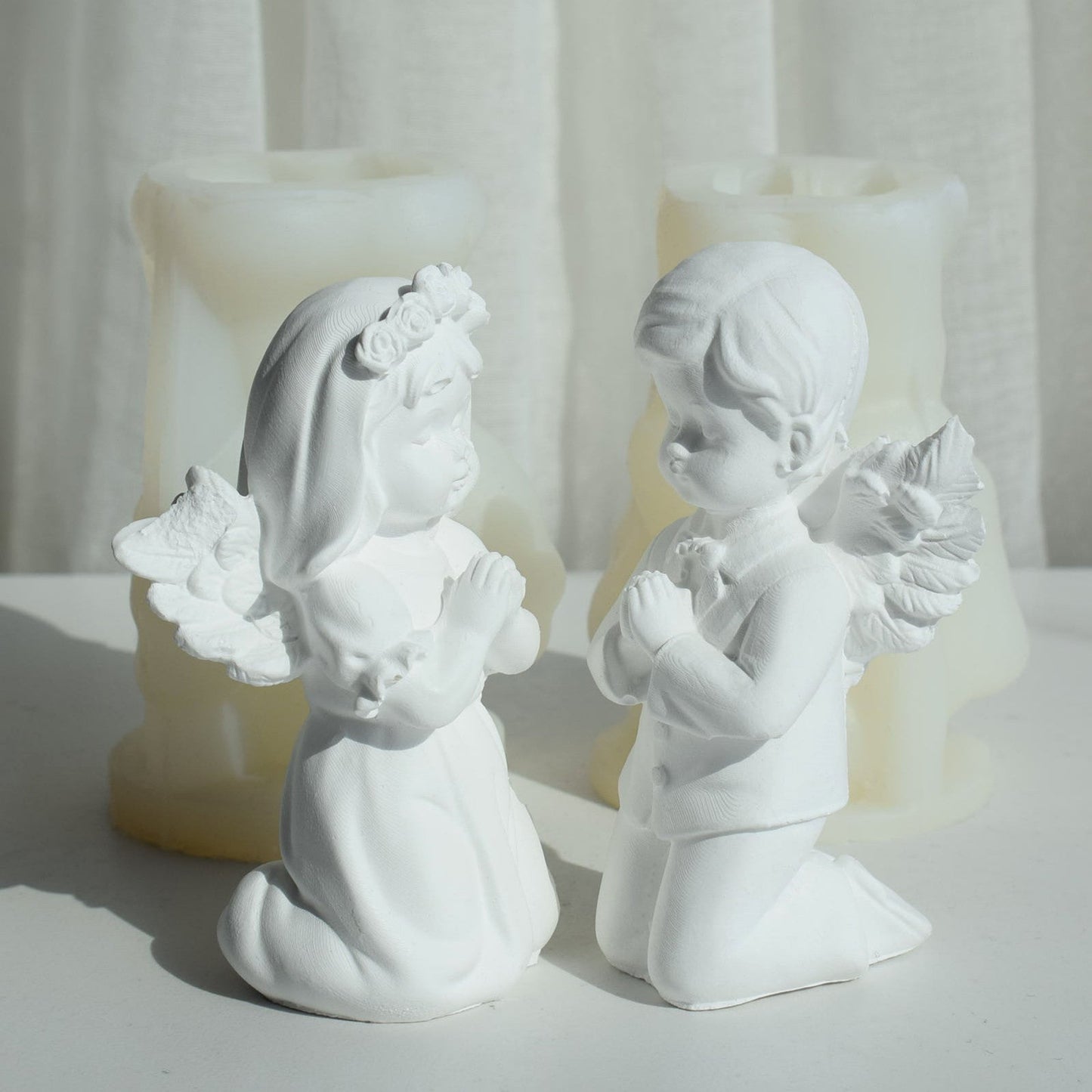 Create Divine Aromatherapy Candles with our Prayer Angel Silicone Mould Candles Moulds