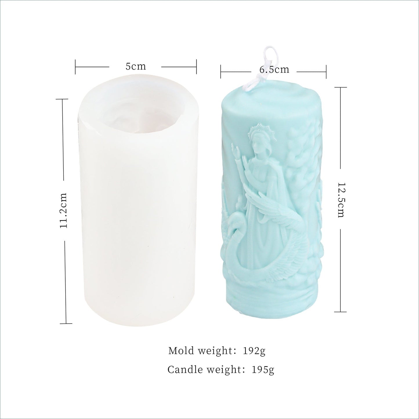 Create Divine Candles with Embossed Goddess Pillar Silicone Candle Mould Candles Moulds