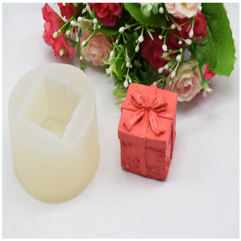 Create Elegant Gift Box Scented Candles with our Fondant Gift Box Silicone Mould Candles Moulds