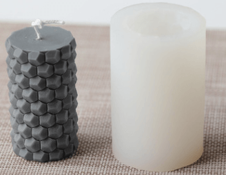Creative Cylindrical Honeycomb Silicone Candle Mould Candles Moulds