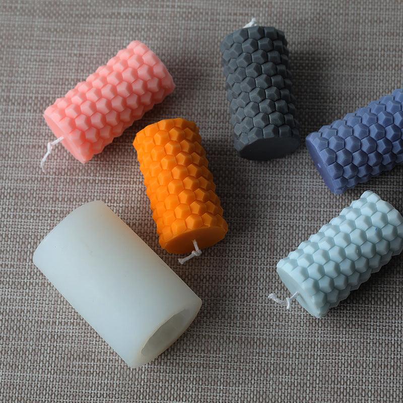 Creative Cylindrical Honeycomb Silicone Candle Mould Candles Moulds