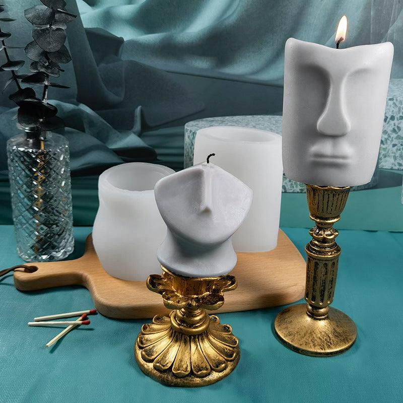Creative Face Silicone Candle Mould Irregular Shape Candles Moulds