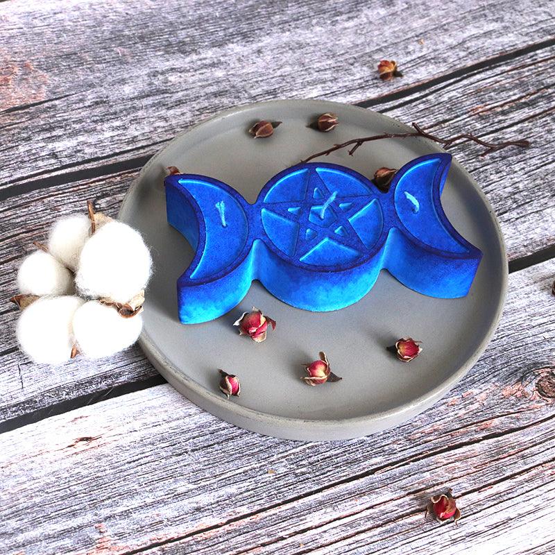 Creative Star And Moon Candle Mould Handmade Lucky Pentagram Candle Tabletop Decoration Silicone Mould Candles Moulds