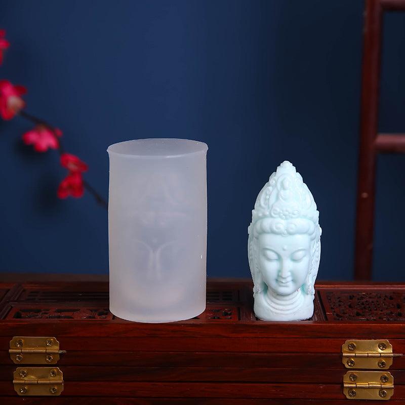 Creative Three-dimensional Buddha Statue Silicone Mould Candles Moulds
