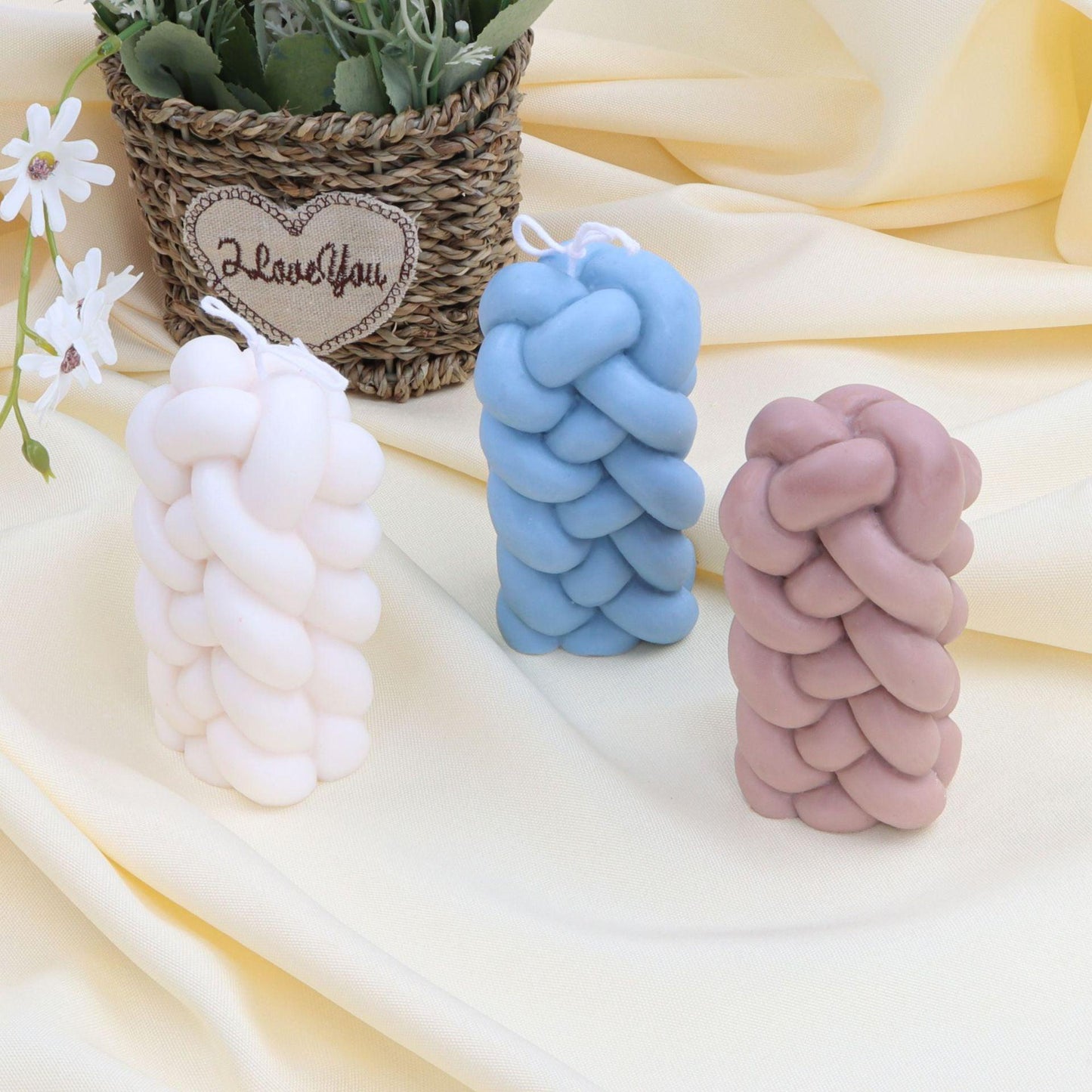 Creative Weaving Twine Scented Candle Silicone Mould Candles Moulds