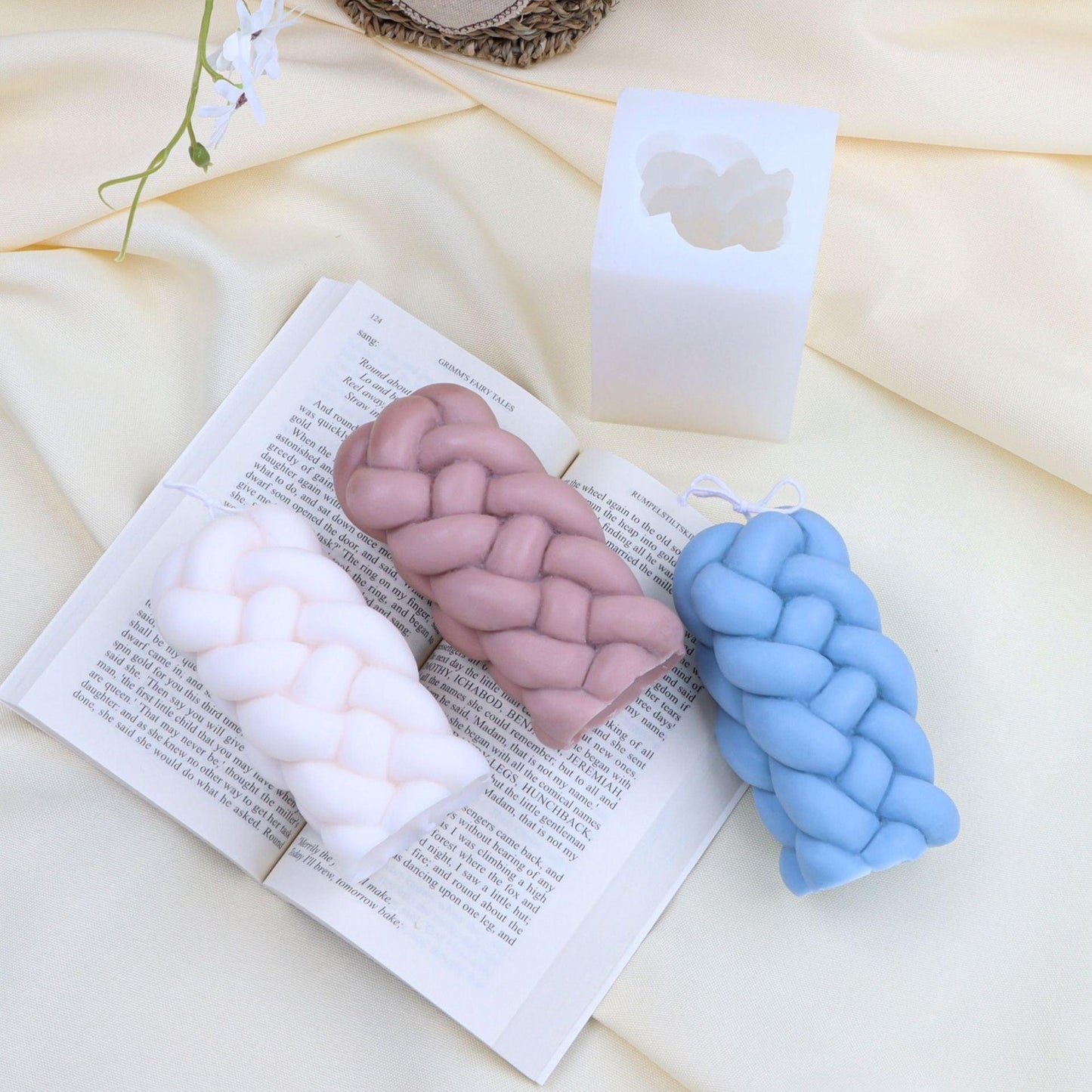 Creative Weaving Twine Scented Candle Silicone Mould Candles Moulds
