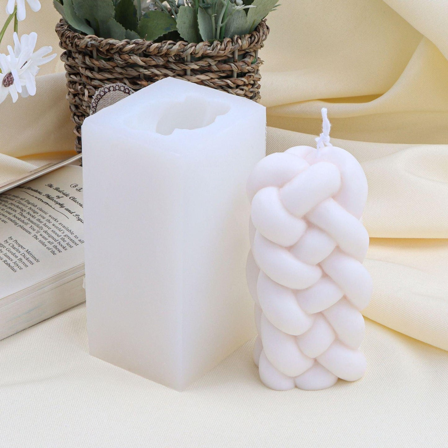 Creative Weaving Twine Scented Candle Silicone Mould Candles Moulds