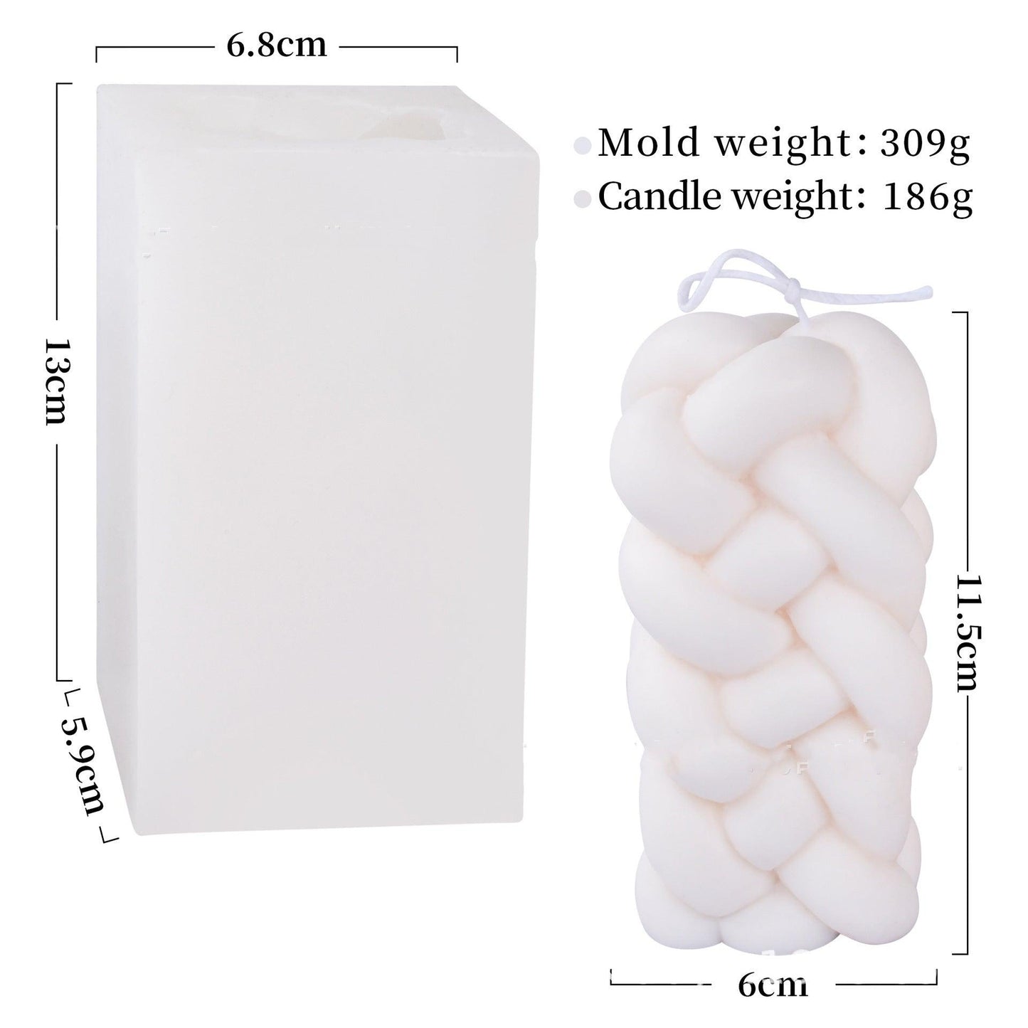 Creative Weaving Twine Scented Candle Silicone Mould Candles Moulds