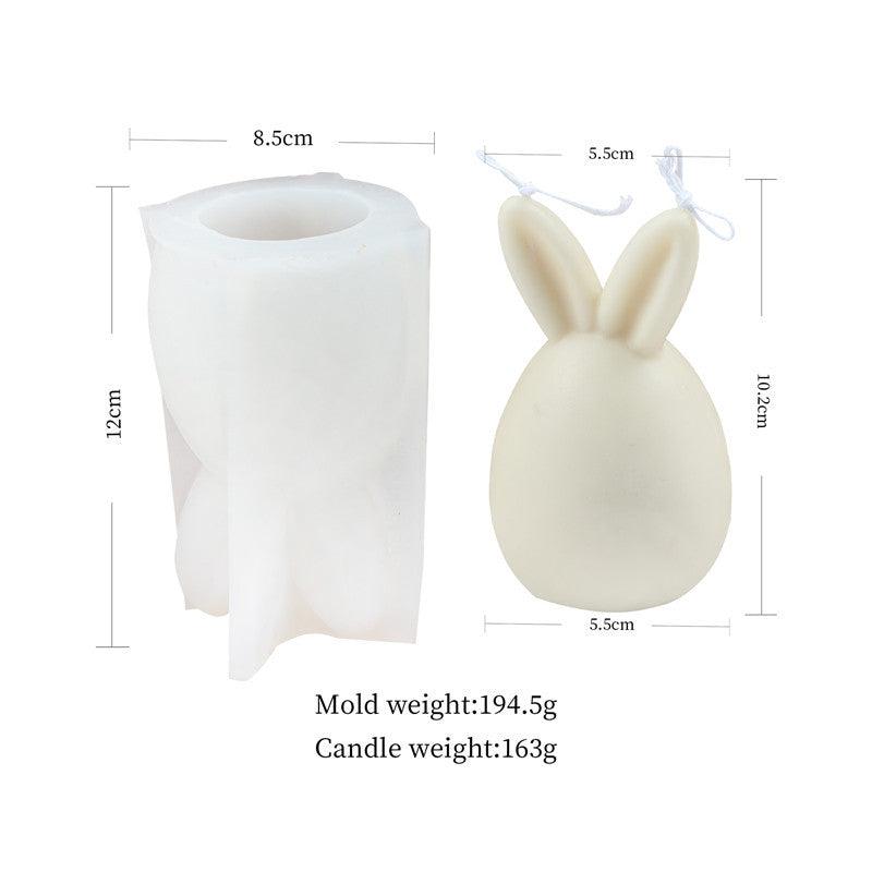Cute Rabbit Ear Candle Mould-Easter Egg Silicone Mould For Candle DIY Candles Moulds