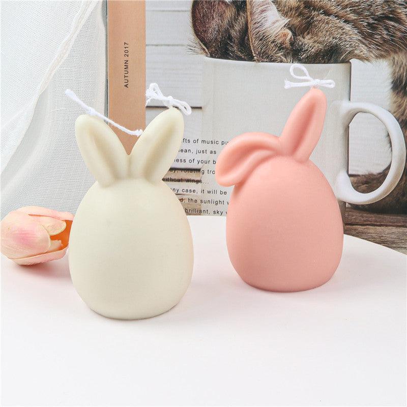 Cute Rabbit Ear Candle Mould-Easter Egg Silicone Mould For Candle DIY Candles Moulds