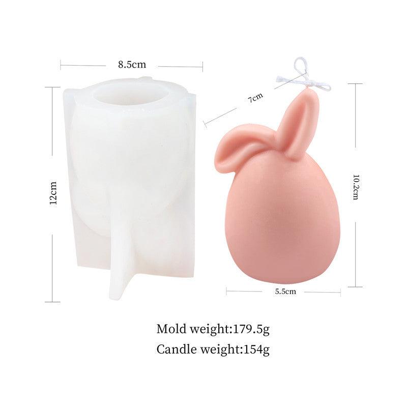 Cute Rabbit Ear Candle Mould-Easter Egg Silicone Mould For Candle DIY Candles Moulds