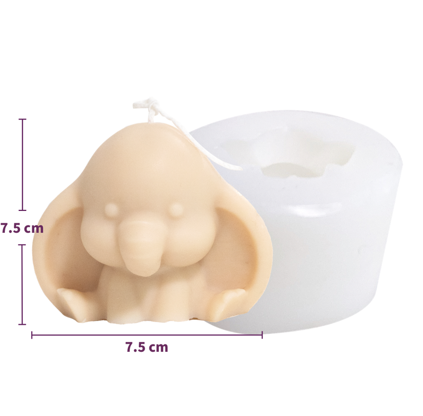 Cuter Alternative to Traditional Candles: Baby Elephant Silicone Mould for DIY Lovers Candles Moulds
