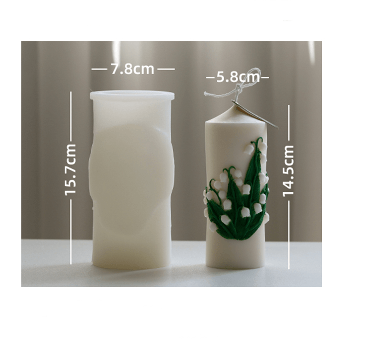 Cylindrical Lily of the Valley Candle Mould