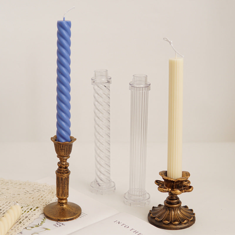 DIY Aromatherapy Candle Spiral Long Rod Acrylic Mould Candles Moulds