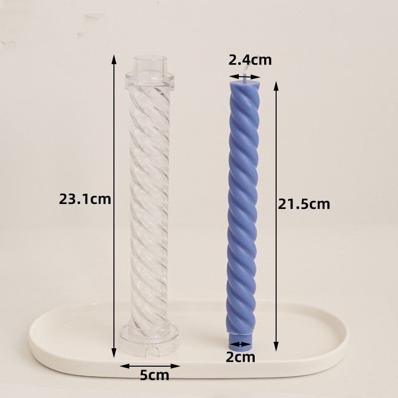 DIY Aromatherapy Candle Spiral Long Rod Acrylic Mould Candles Moulds