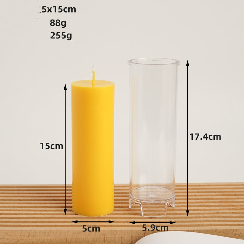 DIY Cylindrical Aromatherapy Candle Mould Acrylic PC Plastic Candles Moulds