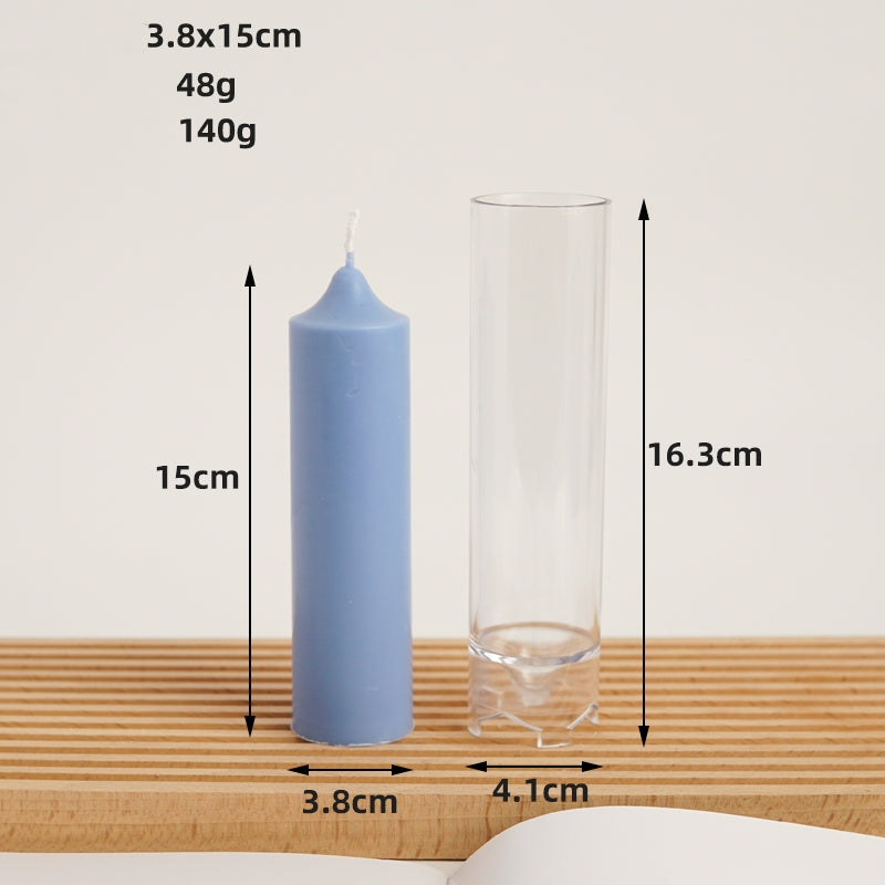 DIY Cylindrical Aromatherapy Candle Mould Acrylic PC Plastic Candles Moulds