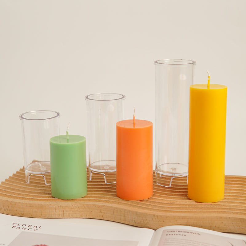 DIY Cylindrical Aromatherapy Candle Mould Acrylic PC Plastic Candles Moulds