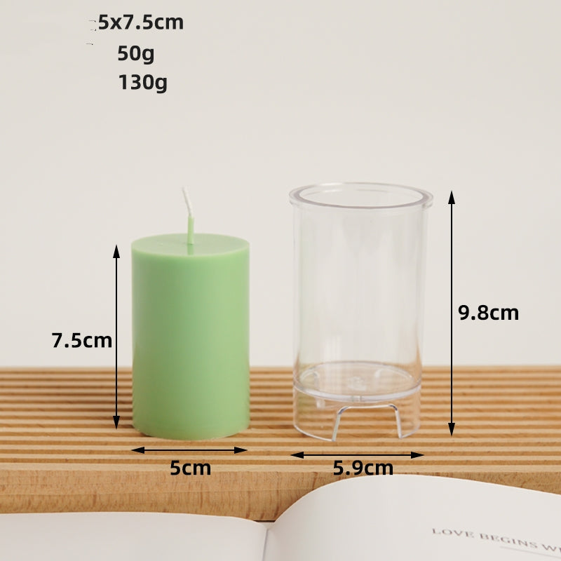 DIY Cylindrical Aromatherapy Candle Mould Acrylic PC Plastic Candles Moulds