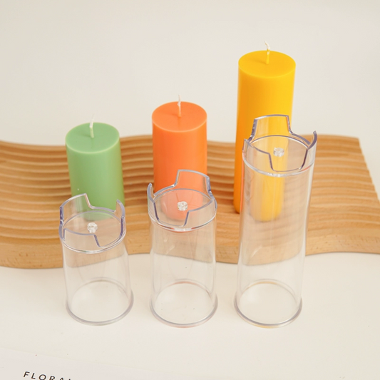 DIY Cylindrical Aromatherapy Candle Mould Acrylic PC Plastic Candles Moulds
