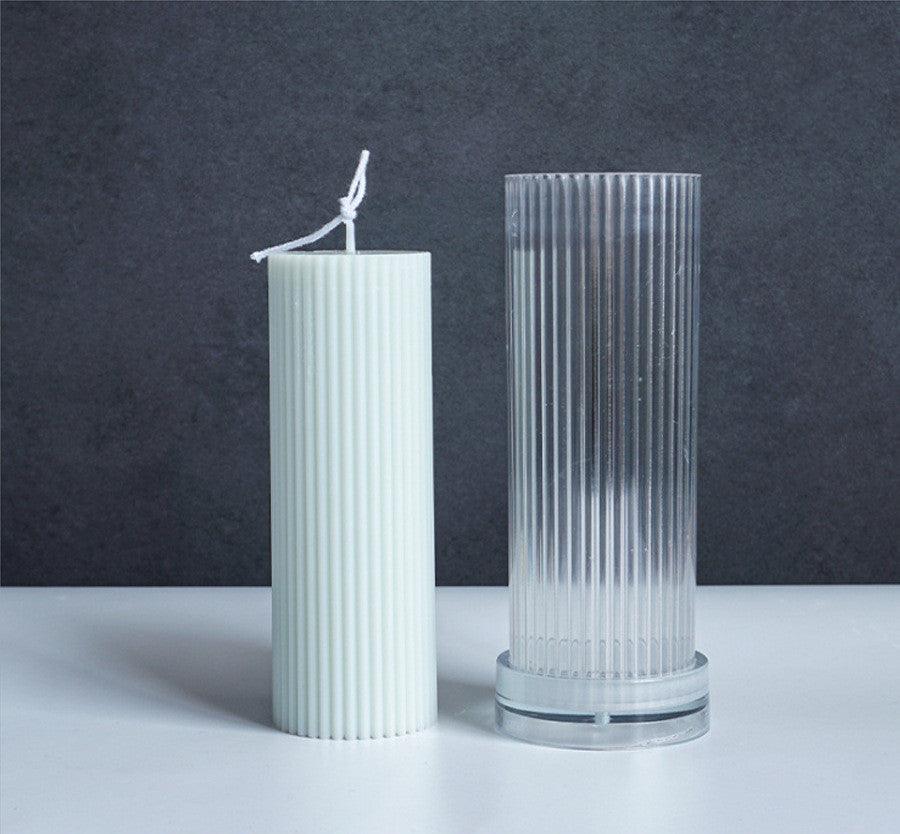 DIY Long Pole Stripe Plastic Pillar Candle Moulds | Geometry Pillar Candle Moulds Candles Moulds