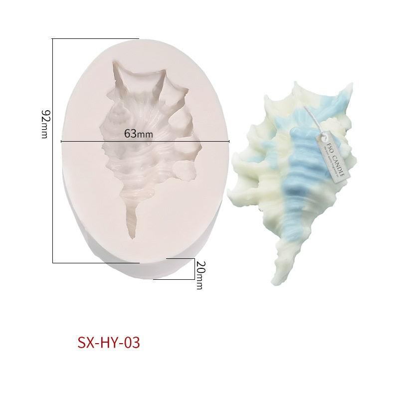 DIY Ocean Series Shell Candle Silicone Mould Candles Moulds