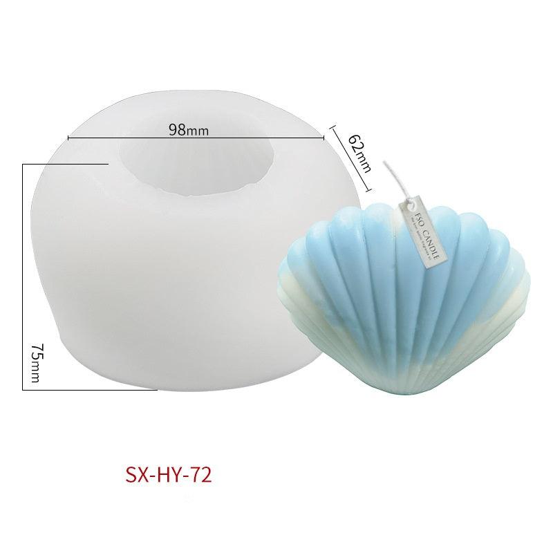 DIY Ocean Series Shell Candle Silicone Mould Candles Moulds