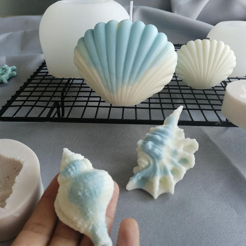 DIY Ocean Series Shell Candle Silicone Mould Candles Moulds