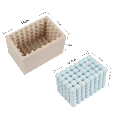 DIY Rubik's Cube Candle Mould - 15 Ball Rectangle & Square Enlarged Cube for Aromatherapy Candles Candles Moulds
