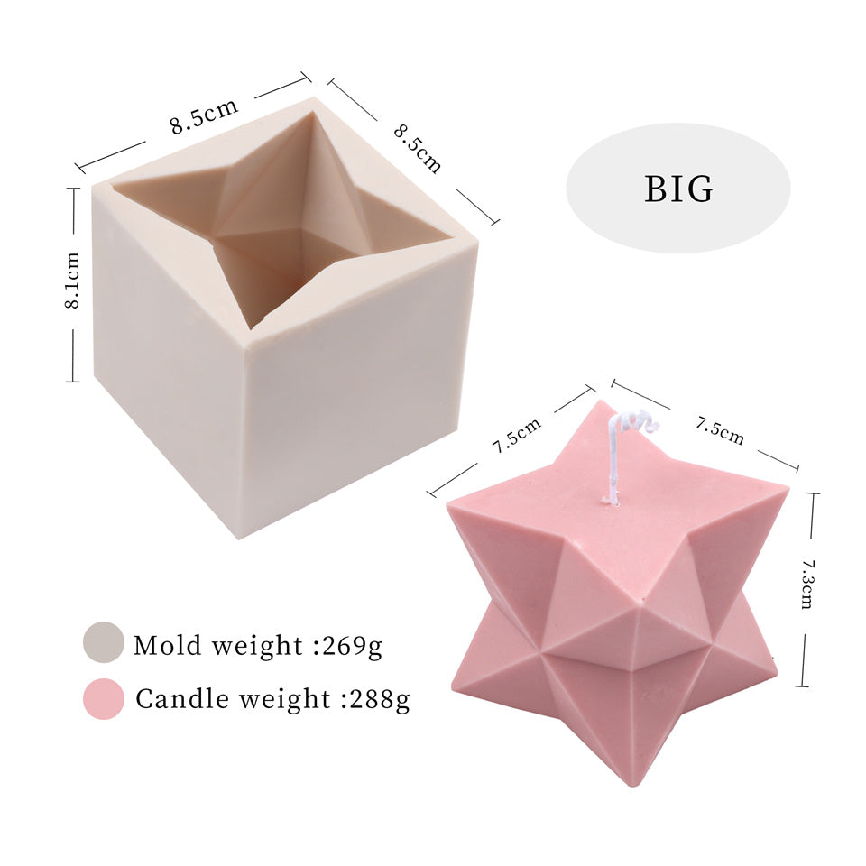 Diamond Stars Cube Silicone Candle Mould Candles Moulds