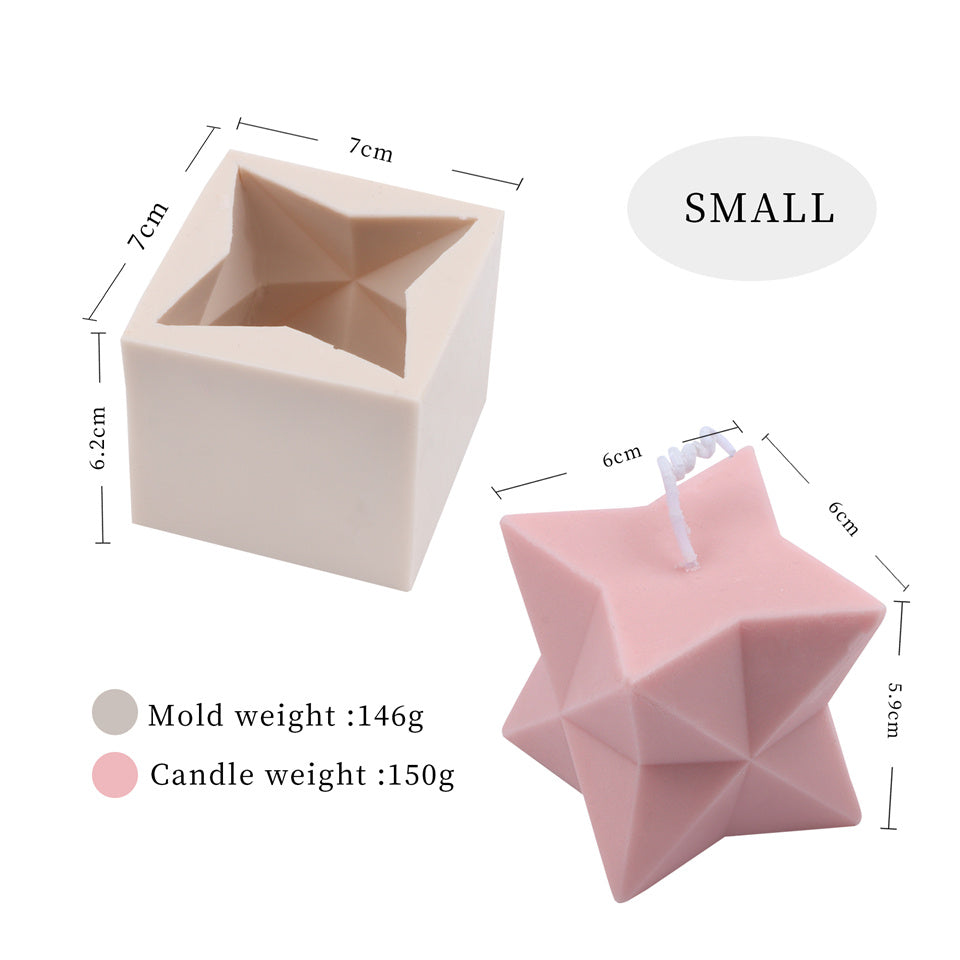 Diamond Stars Cube Silicone Candle Mould Candles Moulds