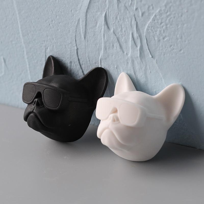 Dog wearing glasses Candle Mould Bulldog silicone candle Mould Candles Moulds
