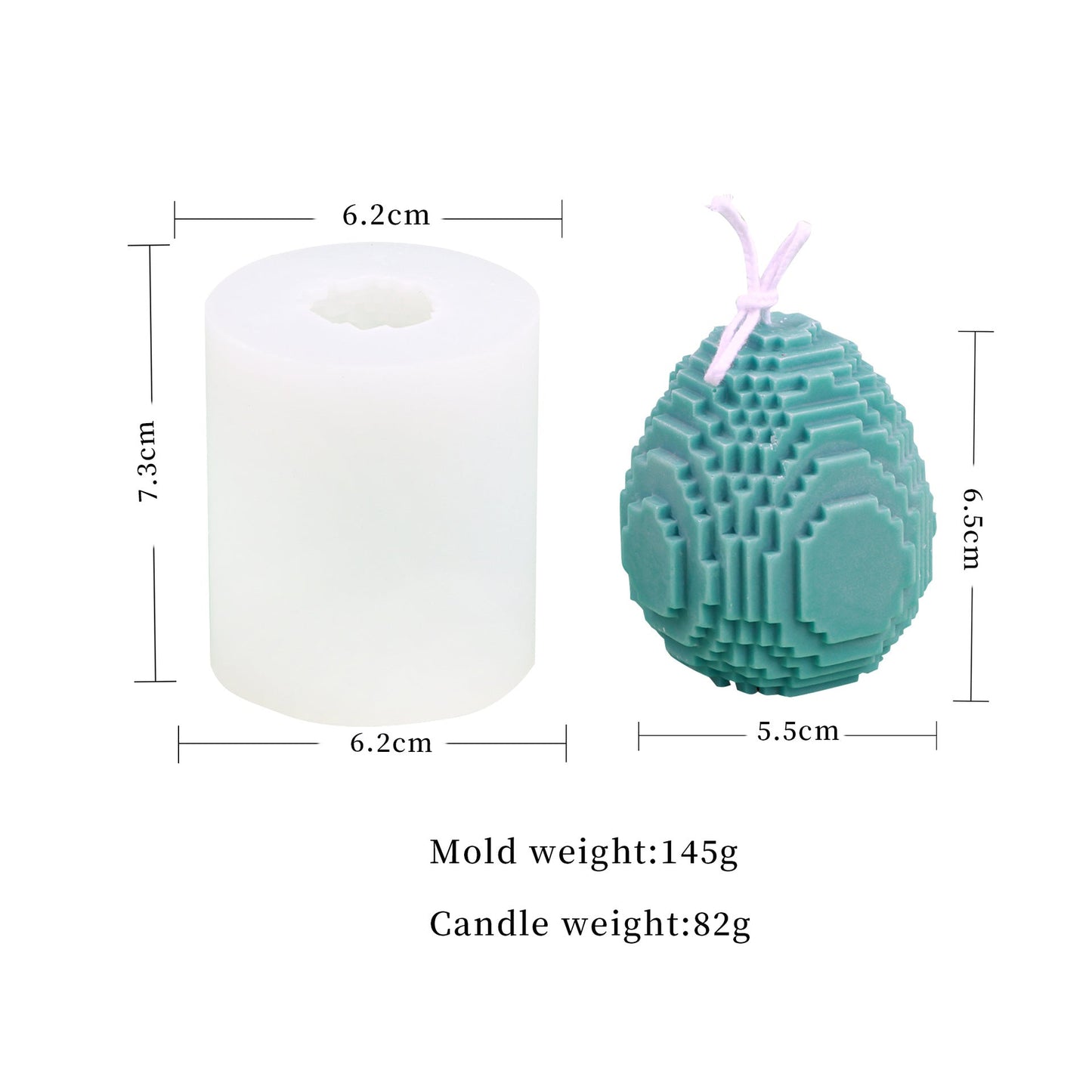 Easter Egg Silicone Candle Mould - Create Beautiful Patterned Candles for the Holiday Season Candles Moulds
