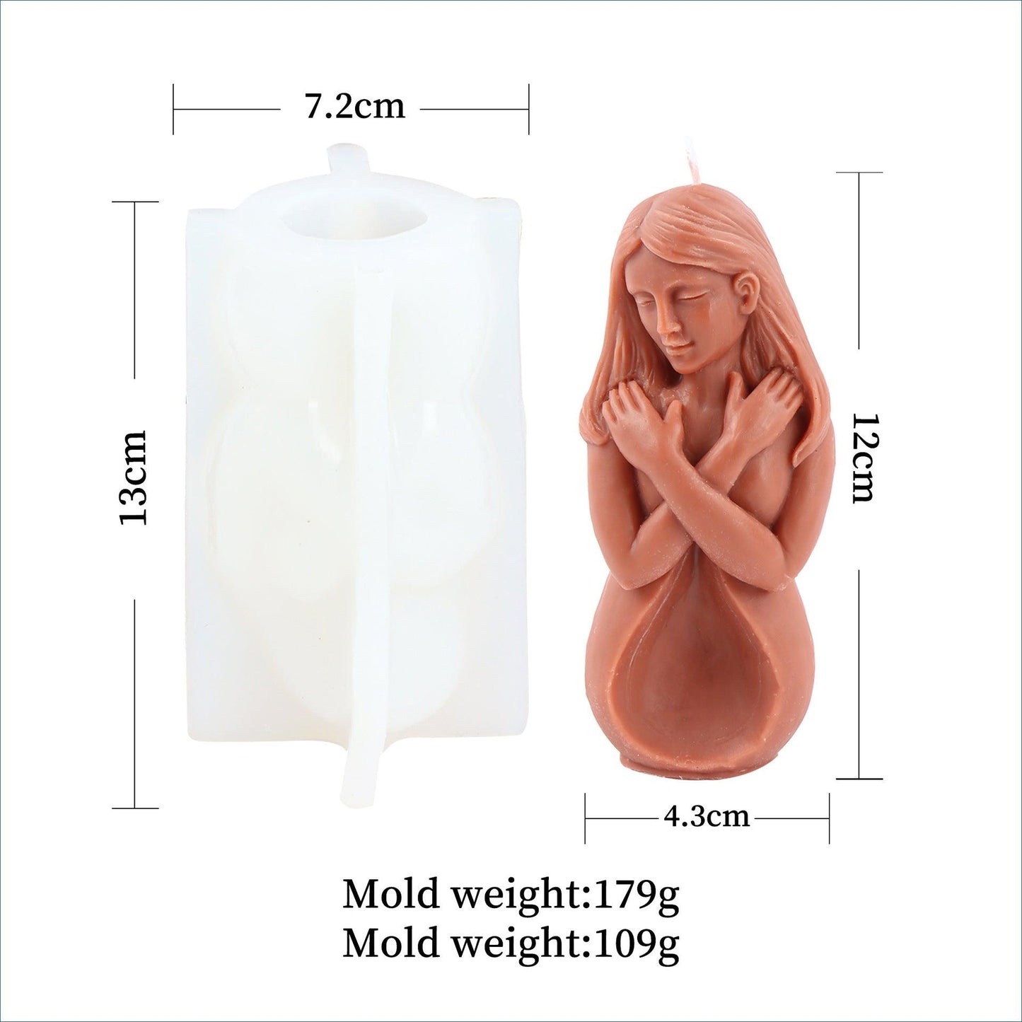 Embrace Self-Love with Our Self Hug Woman Body Silicone Candle Mould Candles Moulds