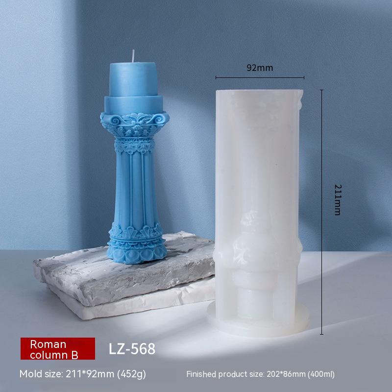 Enhance Your Space with Roman Column Aromatherapy Candle | Fragrant Stones Mould Candles Moulds