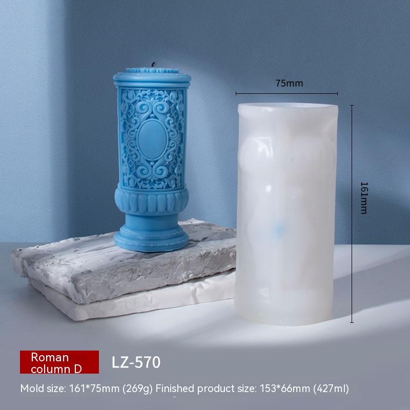Enhance Your Space with Roman Column Aromatherapy Candle | Fragrant Stones Mould Candles Moulds