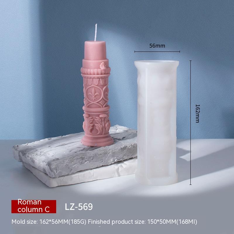 Enhance Your Space with Roman Column Aromatherapy Candle | Fragrant Stones Mould Candles Moulds