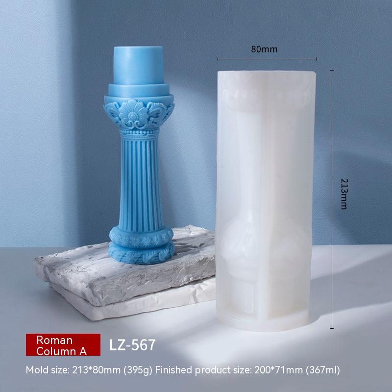 Enhance Your Space with Roman Column Aromatherapy Candle | Fragrant Stones Mould Candles Moulds