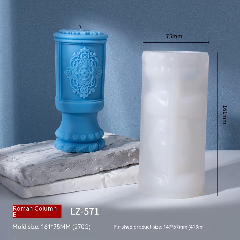 Enhance Your Space with Roman Column Aromatherapy Candle | Fragrant Stones Mould Candles Moulds