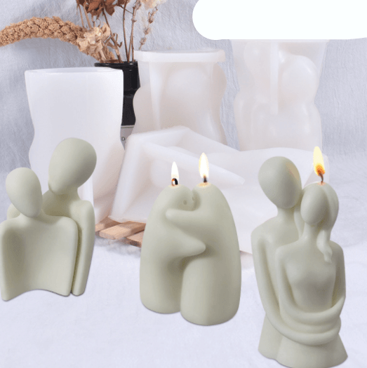 Family Hugging Couple Scented Candle Silicone Mould Candles Moulds