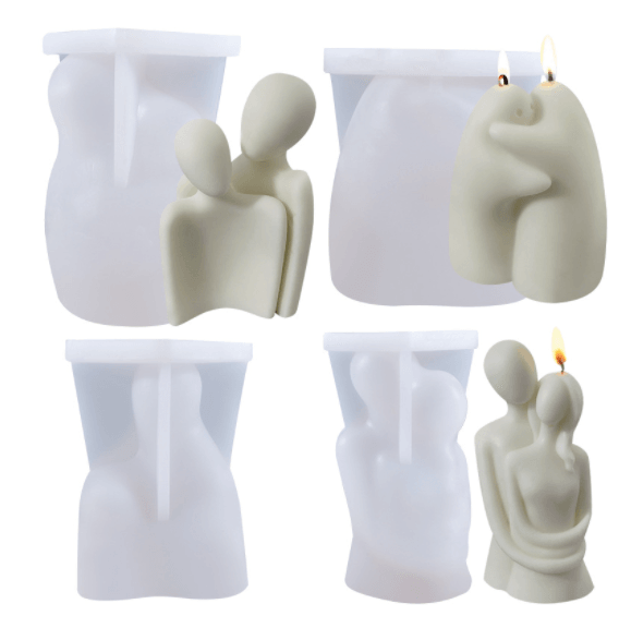 Family Hugging Couple Scented Candle Silicone Mould Candles Moulds