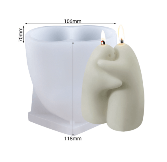 Family Hugging Couple Scented Candle Silicone Mould Candles Moulds