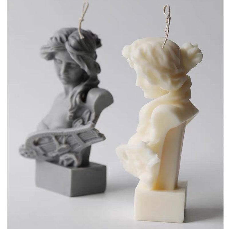Female Portrait Piano Woman Candle Mould Candles Moulds