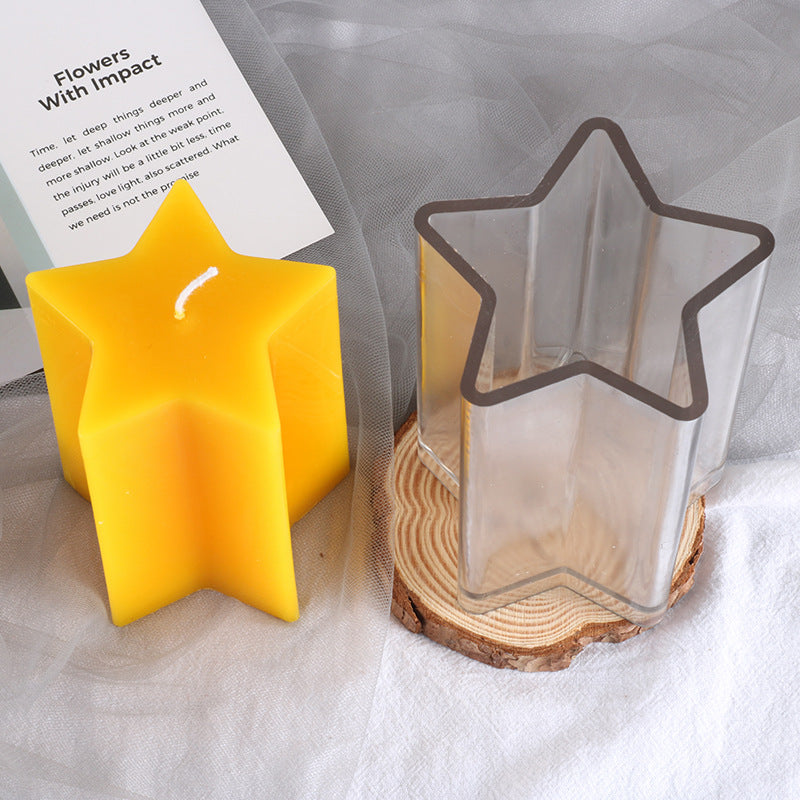 Five-Pointed Star Cylindrical Candle Mould Candles Moulds