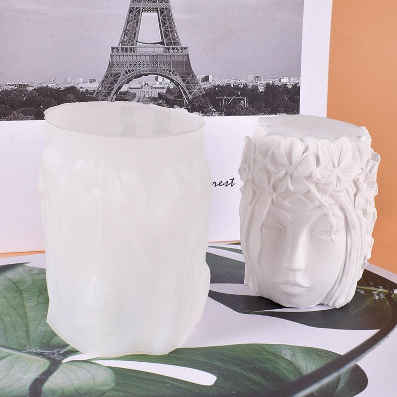 3D Flower Girl Head Silicone Mould